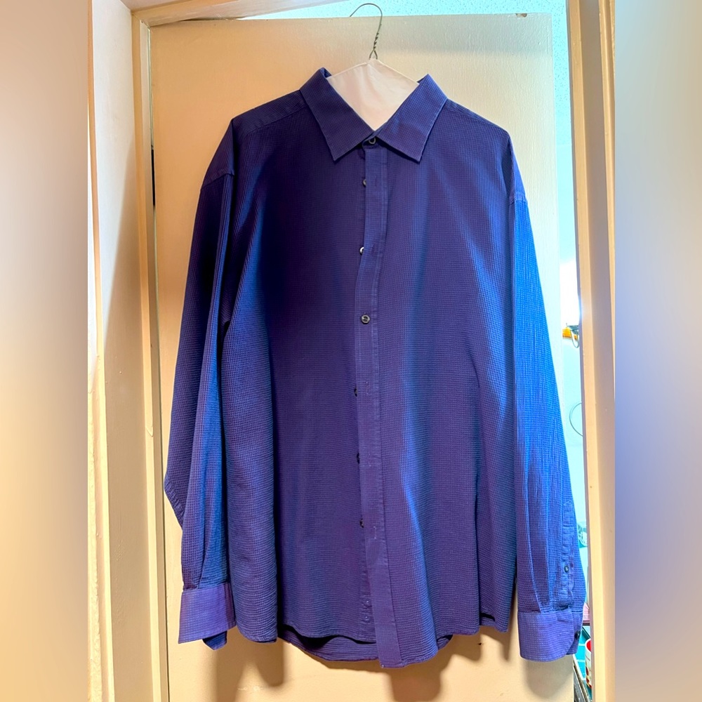 International Report Men’s Purple/Blue Button Down Shirt Size XXL
